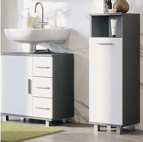 Szafka Midi antracyt/biały 30.2x30x95 ilias