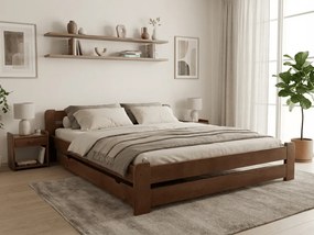 Łóżko Laura 160 x 200 cm, dąb Stelaż: Ze stelażem listwowym rolowanym elastycznym, Materac: Materac Deluxe 10 cm