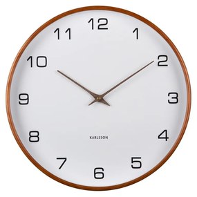 Karlsson 5993WH designerski zegar ścienny, biały, średnica 40 cm