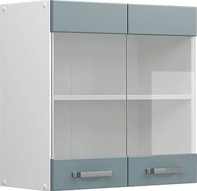 Szklana szafka kuchenna niebiesko-szary 60x31x60 r-line