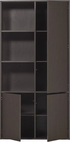 Ciemnobrązowa szafka modułowa z litego drewna sosnowego 108x215 cm Meggy – WOOOD