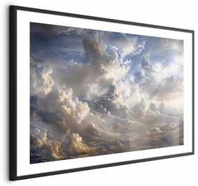 Plakat Refleksy na chmurach 30x21 cm z ramą czarną z marginesem ARTGEIST B