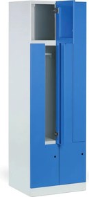 Metalowa szafka ubraniowa S1 Z, 4-drzwiowa, 1850 x 600 x 500 mm, zamek RFID, drzwi czerwone