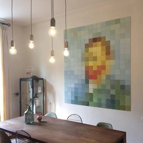 Industrialna lampa wisząca szara betonowa - Cava 5