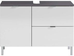 Biało-szara szafka pod umywalkę Germania Mauresa, szer. 80 cm