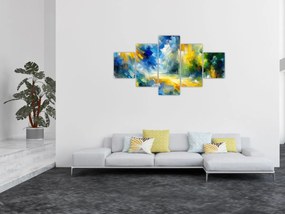 Obraz - Abstrakcyjny słoneczny dzień (125x70 cm)
