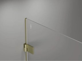 Mexen Lunar-B drzwi prysznicowe uchylne lewe 150 cm, transparent, złote szczotkowane - 832S-150-050-55-00-L