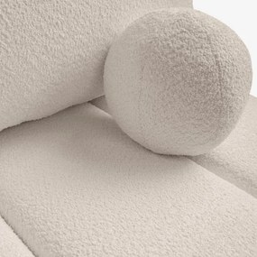 Sofa z Funkcją Spania SARIA Beżowa Boucle Nowoczesna