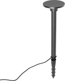 Nowoczesny reflektor na szpikulec czarny w komplecie z diodą LED IP54 - Skyf