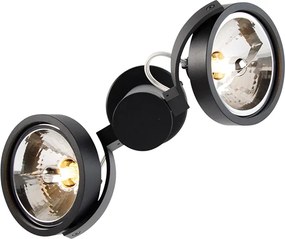 Nowoczesny reflektor czarny regulowany 2-punktowy - Goes