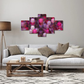 Obraz fioletowych kostek (125x70 cm)