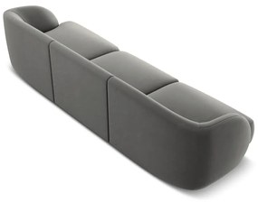 Szara aksamitna sofa 259 cm Miley − Micadoni Home