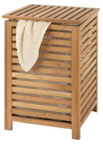 Kosz na pranie z drewna orzechowego Wenko Laundry Bin Norway, 56 l