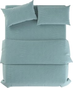 Jasnoniebieska lniana pościel jednoosobowa 135x200 cm Aqua – Native Natural