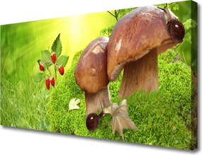 Obraz na płótnie Dary Lasu: Grzyby i Poziomki