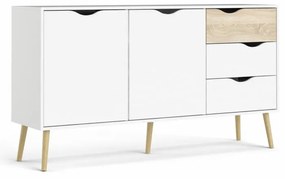 Biała komoda OSLO 75381 z 3 szufladami