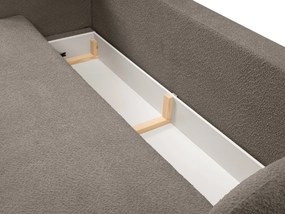 Masseno Sofa AMICO z funkcją spania i pojemnikiem na pościel, Rozkładana sofa - Beżowy, ABRIAMO 1