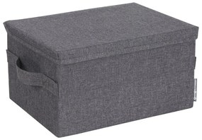 Szary tekstylny pojemnik z pokrywką 35x19x26 cm Soft Storage – Bigso Box of Sweden