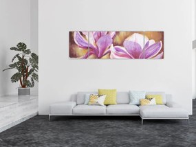 Obraz - Kwiaty magnolii (170x50 cm)