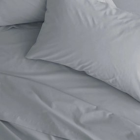 Szare prześcieradło z perkalu z gumką 150x200 cm Easy Iron Percale – Catherine Lansfield