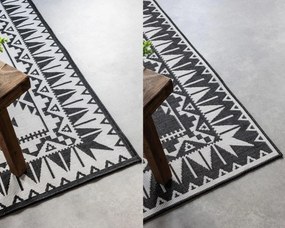 Dywan dwustronny zewnętrzny Gemini kremowo-czarny 200 cm x 290 cm
