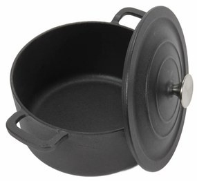 Żeliwny kociołek z pokrywką, Ø 20 cm
