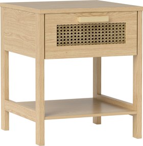 HOMCOM Stolik Nocny, Szafka Nocna, Stolik boczny z Szufladą, MDF 40 x 40 x 48,4 cm