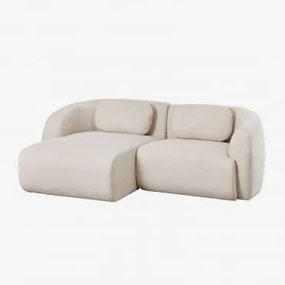 Sofa Modułowa Coquette 2-częściowa Z Tkaniny Szenilowej Z Lewą Leżanką Tkaniny Szenil Kremowa - Sklum