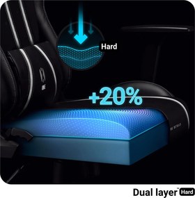 Fotel gamingowy Diablo X-One 2.0 King Size czarno-biały