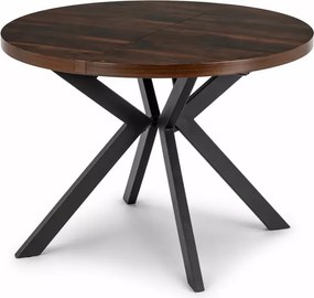 Okrągły stół Sorino z funkcją rozkładania 100-250 cm z blatem z płyty MDF i metalowymi nogami