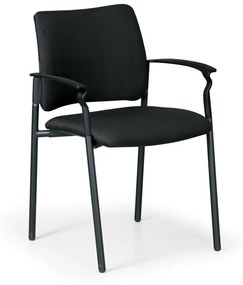 Krzesło konferencyjne ROCKET z podłokietnikami, czarny