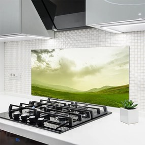 Panel Szklany do Kuchni Bezkresna Zielona Przestrzeń
