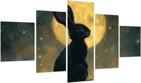 Obraz - Zając z księżycem (125x70 cm)