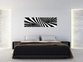 Abstrakcyjny obraz z paskami zebry (170x50 cm)