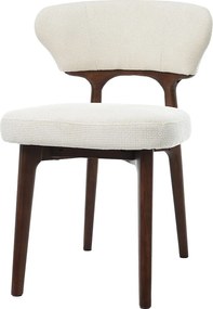 Zestaw 4 krzeseł do jadalni z litego drewna - 53 x 58,5 x 75 cm - Styl nowoczesny - aksamit - beż