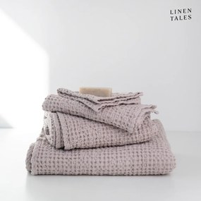 Jasnoróżowe ręczniki zestaw 3 szt. Honeycomb – Linen Tales