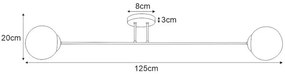 Dwupunktowa nowoczesna lampa sufitowa - S846-Kargo