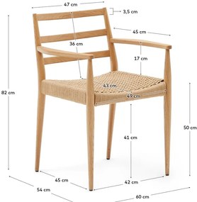 Krzesła z litego drewna dębowego zestaw 2 szt. Analy – Kave Home