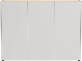 Kremowa szafka w dekorze dębu 138x105x25 cm Libbiano – Germania