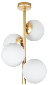 Lampa wisząca w kolorze złota Squid Lighting Owl, wys. 53 cm