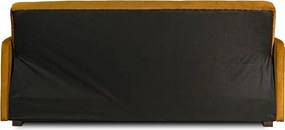 Sofa z Funkcją Spania PORTO Wersalka Rozkładana Dwuosobowa Musztardowa Nowoczesna do Salonu