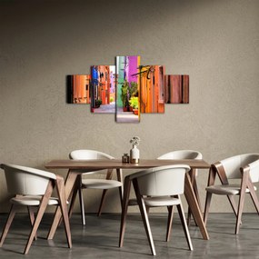 Obraz - Kolorowy dom w Burano, Wenecja (125x70 cm)