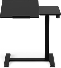 Stolik pod laptopa na kółkach, regulowany Bill, czarny