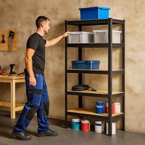 Jurhan Regał o dużej nośności HEAVY, maks. 875kg, 90x40x180cm, czarny