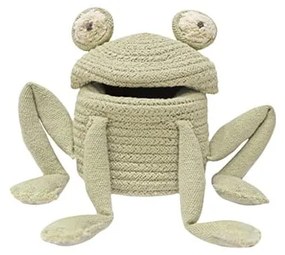 Zielony tekstylny dziecięcy kosz na zabawki ø 15x15 cm Mini Fred the Frog – Lorena Canals