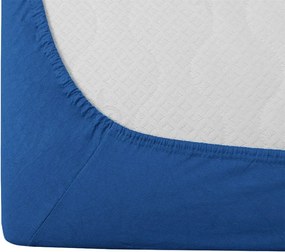 PrzytulneMieszkanie.pl Prześcieradło jersey ciemnoniebieskie 200 x 200 cm