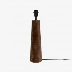 Podstawa Lampy Stołowej ↑40 Cm Z Drewna Mango Malva Ciemny Drewniany Uchwyt & ↑40 Cm - Sklum