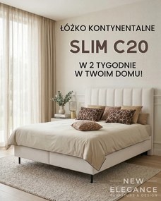 Łóżko kontynentalne Slim C20 160x200 cm z pojemnikiem na pościel