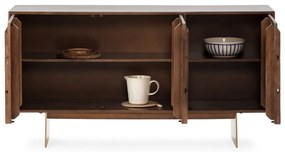 Brązowa komoda z litego drewna mango 145x76x40 cm Trisha – MOME