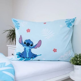 Niebieska bawełniana pościel dziecięca jednoosobowa 140x200 cm Lilo and Stitch "Blue" – Jerry Fabrics